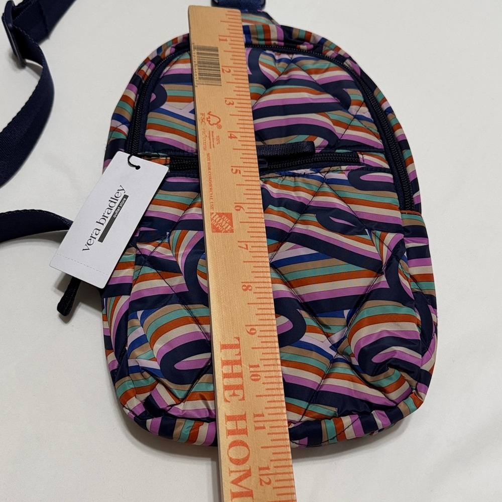 Vera Bradley Multicolor Quilted Essential Sling Backpack NWT - Picture 2 of 6